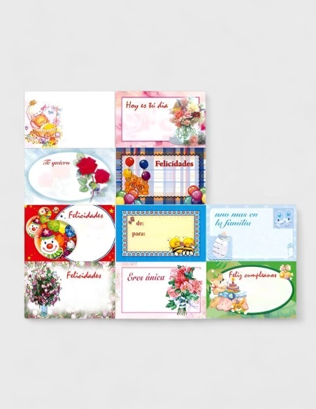 Tarjetas de Felicitación con Brillo 2 (100 uds | 9cm x 5,8cm)