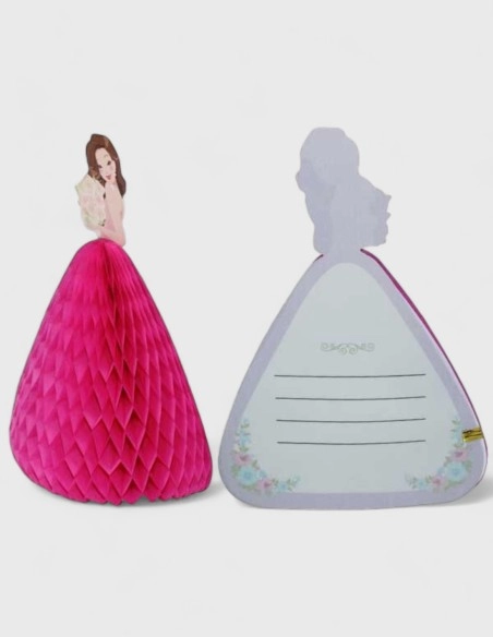 Tarjetas Desplegables Muñeca con Falda (30% descuento)