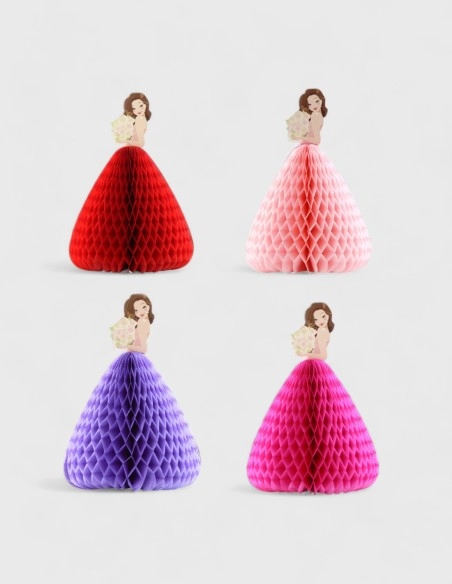 Tarjetas Desplegables Muñeca con Falda (30% descuento)
