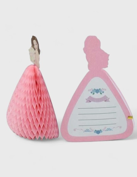 Tarjetas Desplegables Muñeca con Falda (30% descuento)