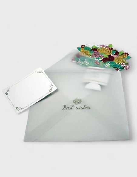 Tarjetas Desplegables Ramo de Flores (30% descuento)