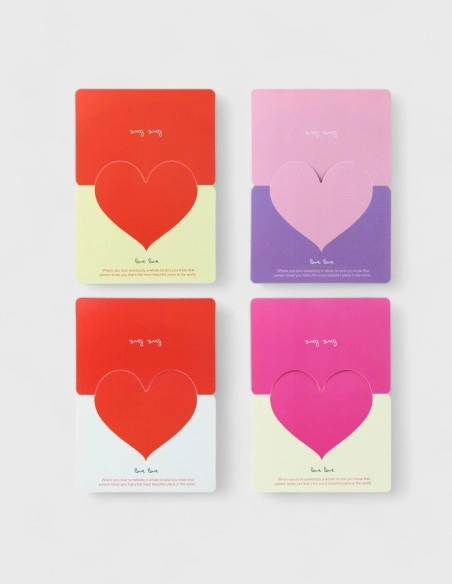 Tarjetas Decorativas de Corazones (14,5cm x 10,5cm)