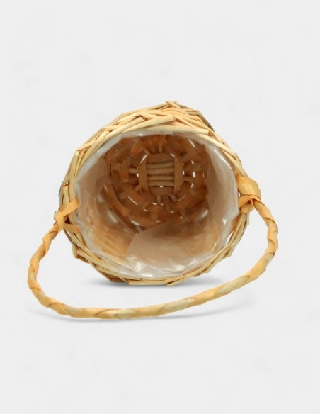 Cesta de Mimbre Pequeña con Asa (18cm ø x 40cm)