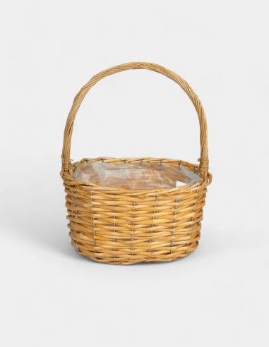 Cesta de Mimbre para Flores (31 x 24 x 17 cm)