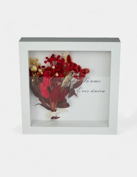 Marco Decorativo con Ramo de Flores Secas - Cuadro Romántico