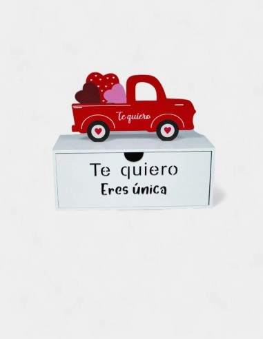 Caja Madera Camión Te Quiero | GalacticBlum