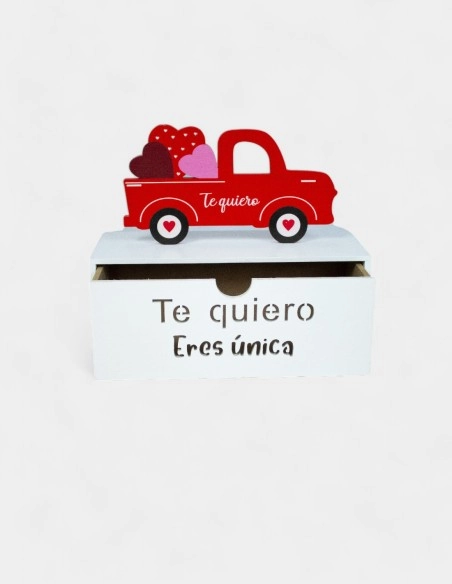 Caja Madera Camión Te Quiero | GalacticBlum