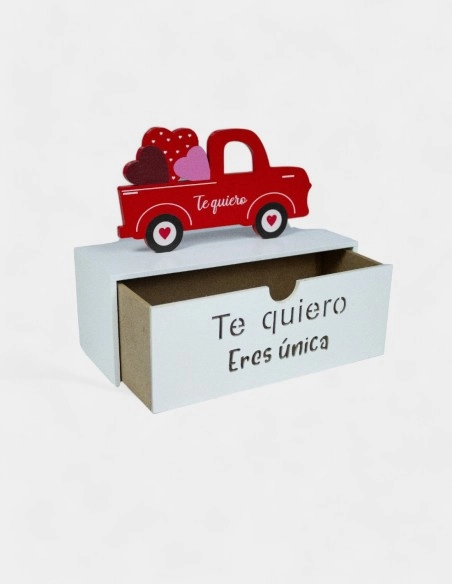Caja Madera Camión Te Quiero | GalacticBlum