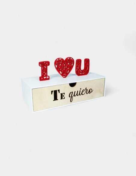 Caja Madera I Love U | GalacticBlum