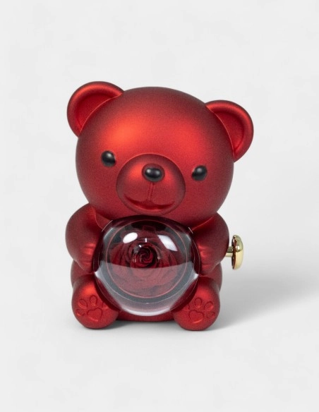 Oso con Rosa Preservada