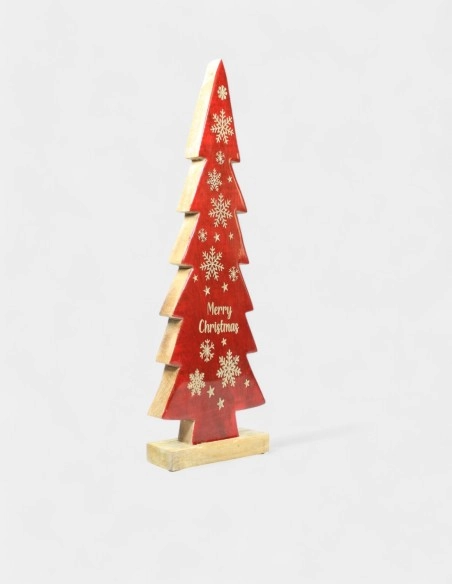 Adorno Árbol Madera Merry Christmas