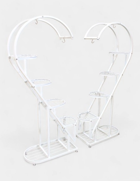 Expositor Corazón Metal 149cm 2 Mitades 4 Baldas Decoración