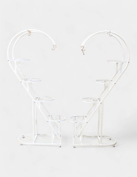 Expositor Corazón Metal 149cm 2 Mitades 4 Baldas Decoración