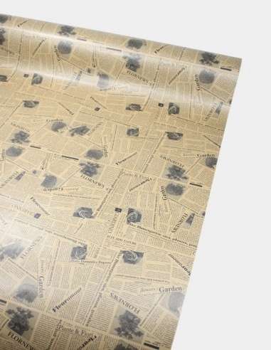 Papel Kraft Estampado Periódico Vintage 62x100m - Retro