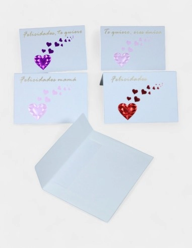 Tarjetas Surtidas Set Corazones 60uds - Libro Con Sobre