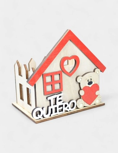 Caja Madera Oso Te Quiero | GalacticBlum