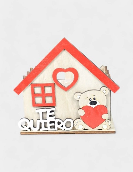 Caja Madera Oso Te Quiero | GalacticBlum