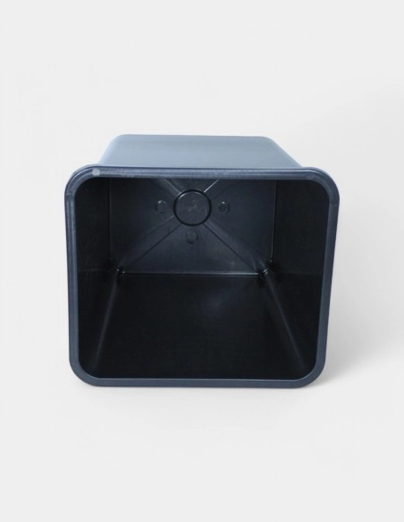 Cubo Rectangular 14L Negro de Plástico