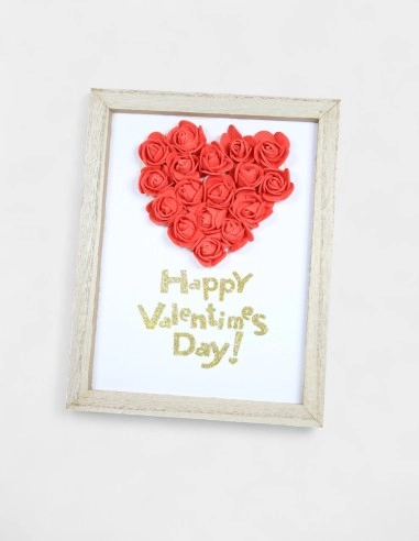 Marco Corazón Foam Rojo Happy Valentines Day