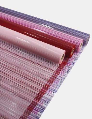Celofán transparente - Rayas (70cm x 50m. | 35 micras)