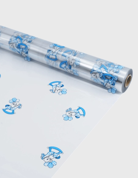 Rollo Celofán Transparente con Bebes Oso | GalacticBlum