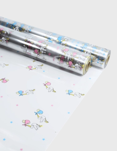Rollo Celofán Transparente de Modelo Cigüeña | GalacticBlum