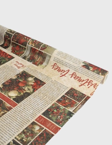 Rollo Papel Fibra Christmas Time