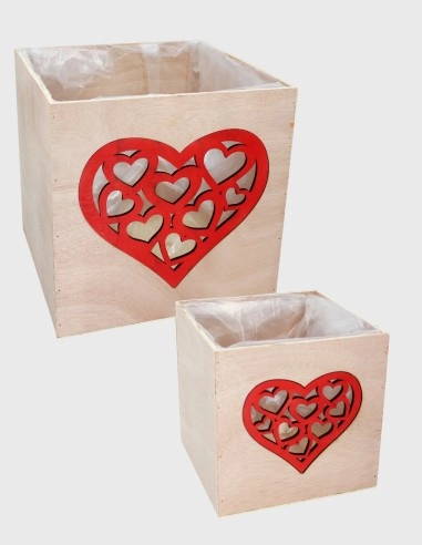 Caja Madera Romantic Set 2 Uds | GalacticBlum