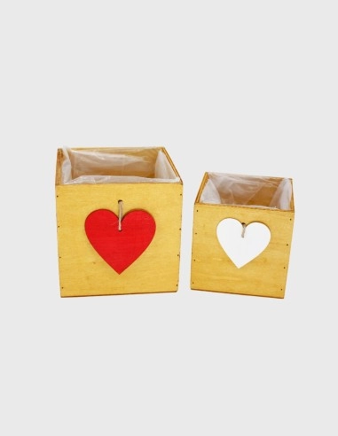 Caja Madera Cuori Set 2 Uds | GalacticBlum
