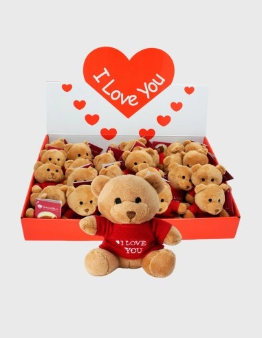 Peluche Oso Camiseta I Love You