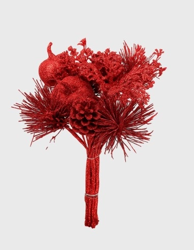 Ramo de Flores Navidad (Rojo, Plata, Oro)