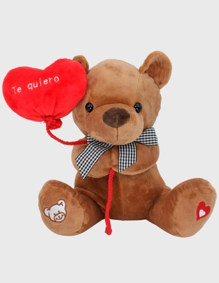Peluche de Oso con Corazón San Valentín (25cm)