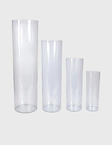 Florero Cilíndrico Acrílico Transparente - Elegante Moderno