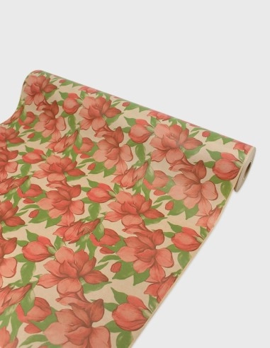 Papel Kraft Estampado Magnolia