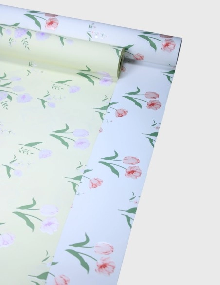 Rollo Celofán Estampado Tulipán