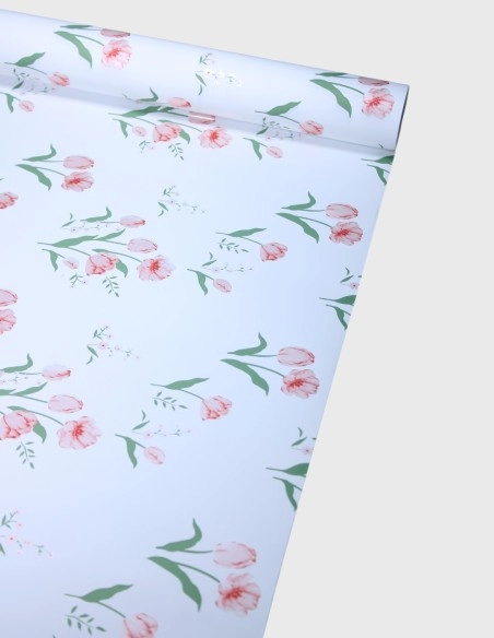 Rollo Celofán Estampado Tulipán