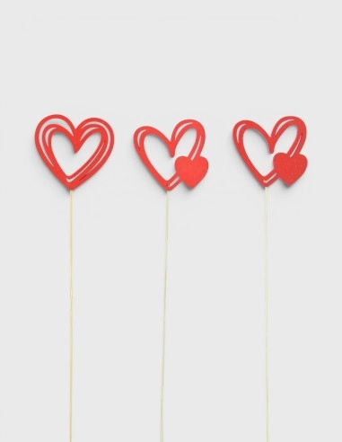 Pick Corazón Madera Surtido
