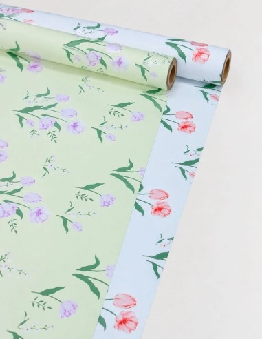 Rollo Celofán Estampado Tulipán