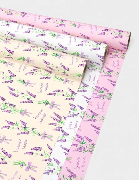 Rollo Celofán Estampado Lavanda
