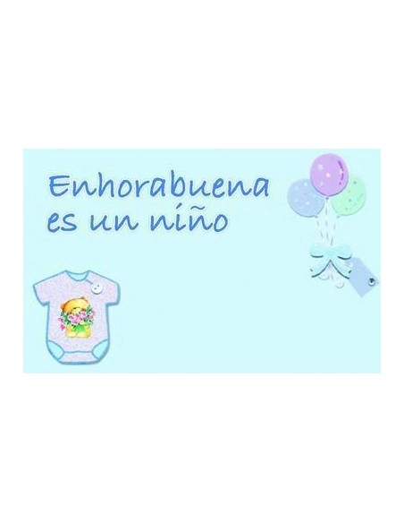 Tarjeta BRILLO - Modelo Bebe