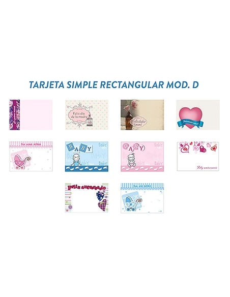 Tarjeta simple RECTANGULAR - Modelo D
