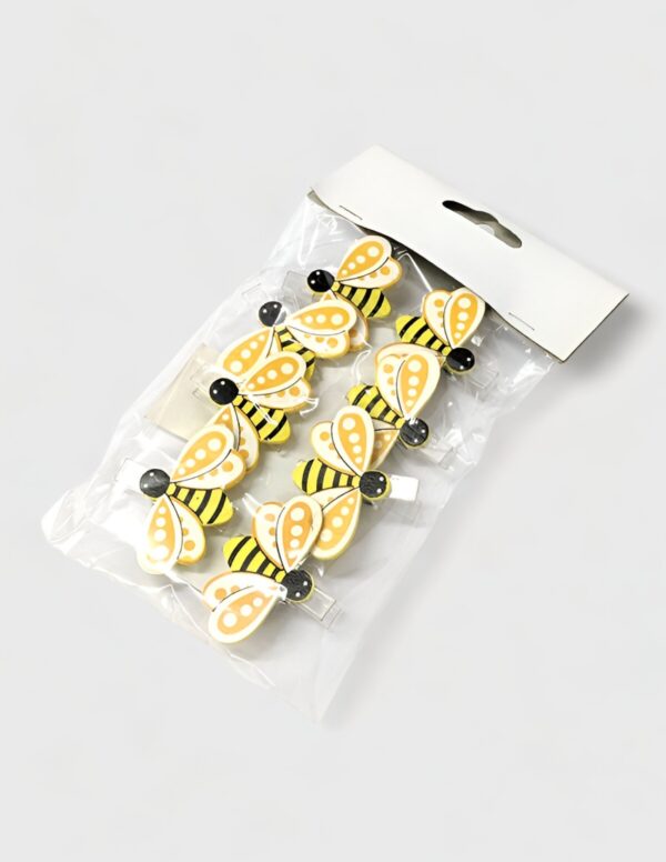 Pinzas decoradas ABEJA (8 unds.) (-50%)