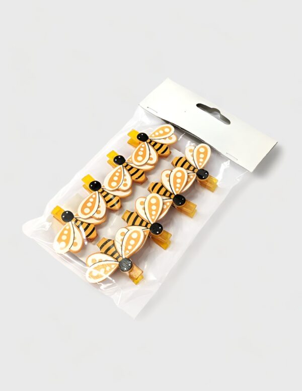 Pinzas decoradas ABEJA (8 unds.) (-50%)