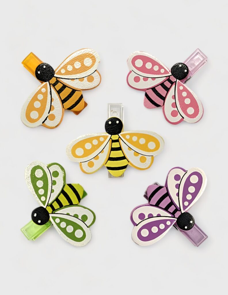 Pinzas decoradas ABEJA (8 unds.) (-50%)