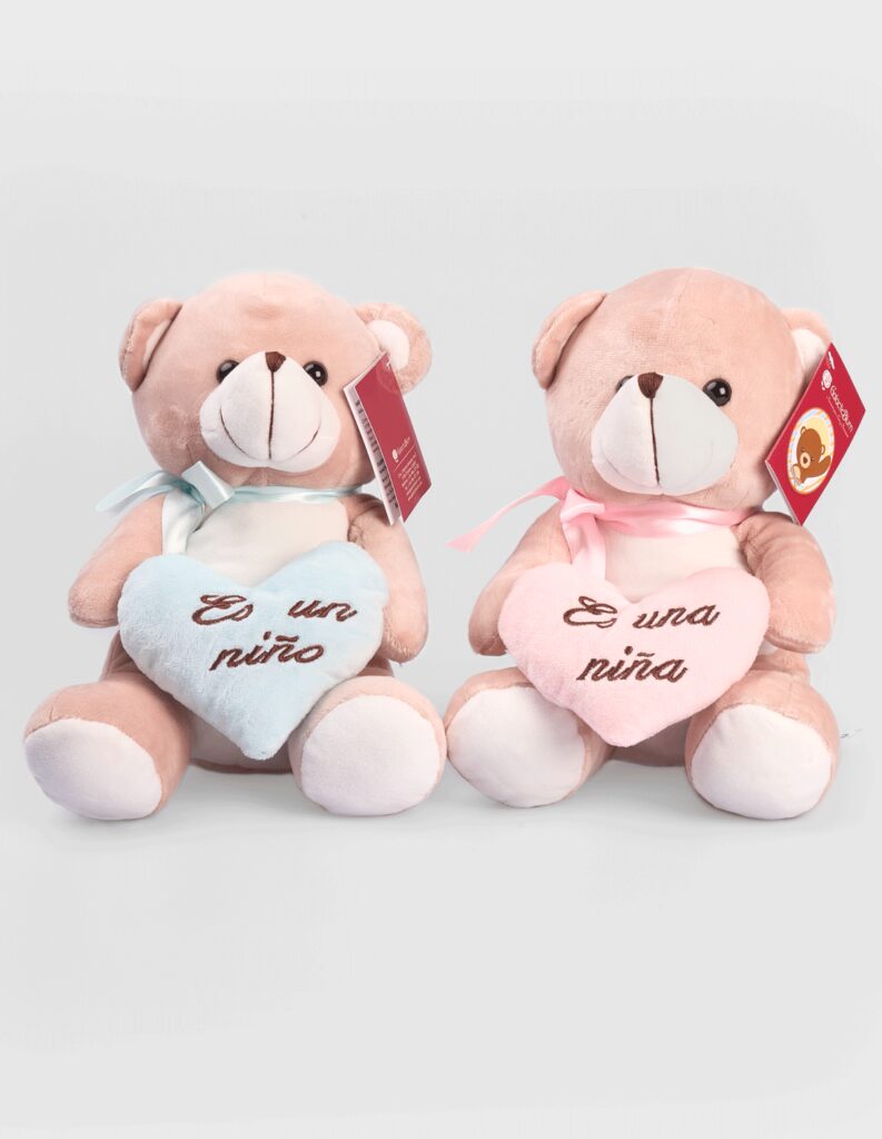 Peluche Oso Rosa/Celeste (Es Un Niño/Es Una Niña)