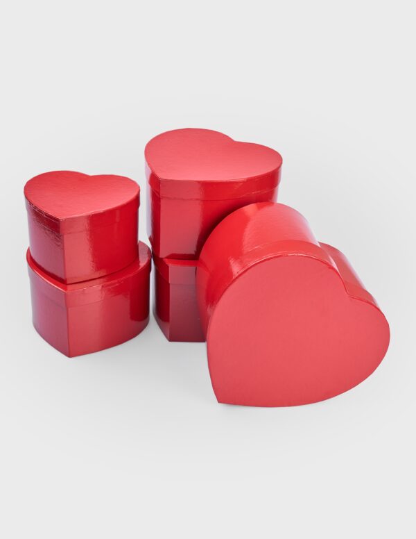 Cajas decorativas CORAZÓN (5 piezas)