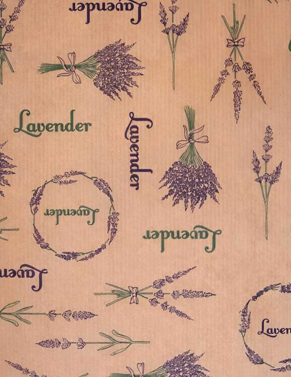 Papel Kraft Estampado Lavanda