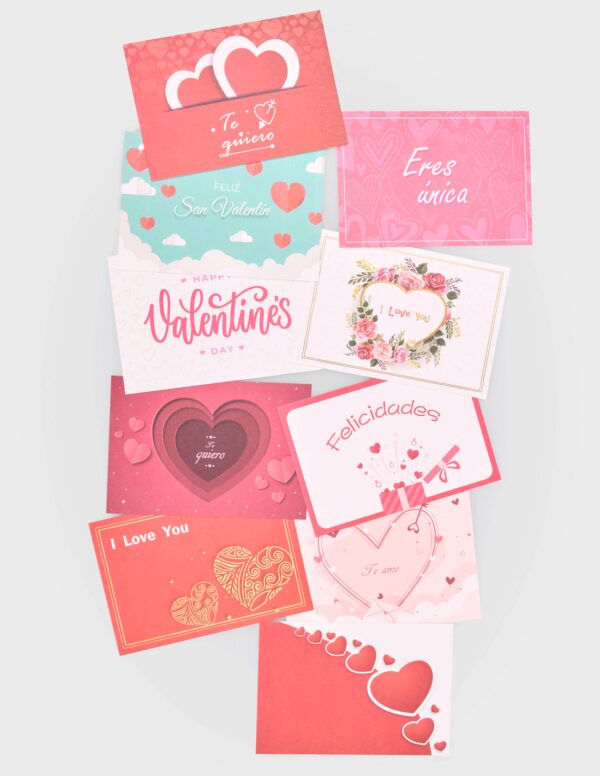 Tarjetas Simple Surtidas 4 San Valentín