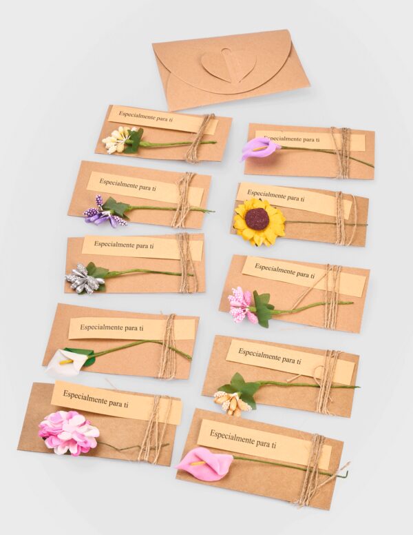 Tarjetas Flores (10 uds)